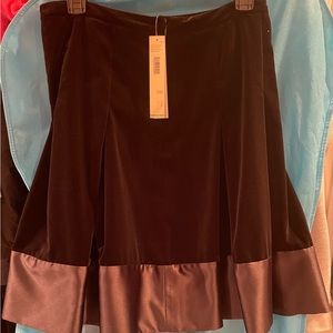 Velour & satin skirt by DKNY